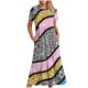 thumbnail image 2 of Puntoco Vestido Midi De Moda Para Mujer Vestido De Cuello Redondo De Manga Corta Con Dos Bolsillos En Capas Con Estampado De Color Brillante Color S,Regalos Para Mujer Joven, 2 of 6