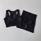 thumbnail image 4 of Conjunto de Fitness de cintura alta y levantamiento de cadera para mujer con parte de atrás bonita, sujetador deportivo, vestido de Yoga, entrenamiento ajustado y pantalones cortos deportivos, 4 of 6
