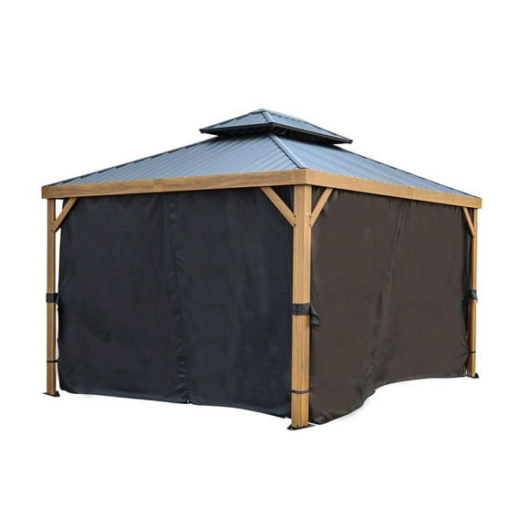 Rideaux en polyester noir Yosemite 10 pi x 12 pi