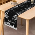 thumbnail image 2 of SUNOLIFE Halloween Skull Table Runner Black Skeleton Kitchen Dining Table Linens 13 x 90 Inch, 2 of 4