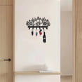 thumbnail image 4 of HELLOYOUNG Wall Decor Metal Floral Key Holder， Coat Rack Wall Mounted Entryway Organizer， Elegant Home Decor Key Hanger, 4 of 7