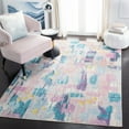 thumbnail image 2 of SAFAVIEH Lillian Ibrahim Polka Dot Area Rug, Pink/Turquoise, 3' x 3' Square, 2 of 7