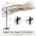 thumbnail image 5 of LAUSAINT HOME 10 ft Cantilever Patio Umbrella, Round Outdoor Beige Umbrella, 5 of 8