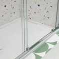 thumbnail image 3 of 56"-60"W x 72"H Sliding Shower Door, Clear Glass Bathtub Doors with 1/4" Tempered Glass, Handle, Framed Sliding Tub Door for Bathroom, Partition, Bathtub, Chrome, 3 of 8