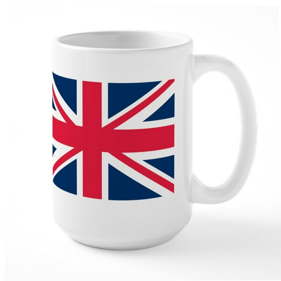 CafePress - British Flag - 15 oz Ceramic Large White Novelty Mug