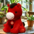 thumbnail image 3 of Chinese New Year Horse Stuffed Animal- 6.2 Inch Sit Horse Plush Cute Stuffed Toys, Plush Horse Mascot Soft Chinese Decorations Plushies, 2026 New Year Spring Home Decoration, 3 of 6