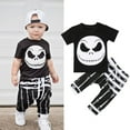 Toddler Kids Baby Boy Halloween Tshirt Tops+Leggings Pants Outfits Set