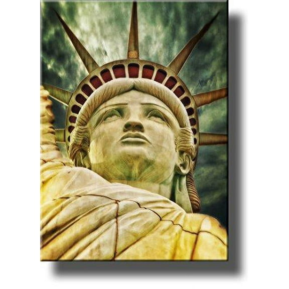 Statue of Liberty Head Picture on Stretched Canvas, Wall Art Decor Ready to Hang!.
