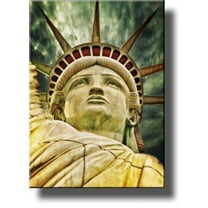 Statue of Liberty Head Picture on Stretched Canvas, Wall Art Decor Ready to Hang!.