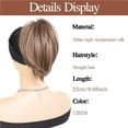 thumbnail image 3 of Extensions de Cheveux en Queue de Cheval avec Pince à Griffes Synthétiques Chignon Droit, 3 of 7