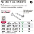 thumbnail image 1 of Pija cabeza cruz, punta de broca 1/2', bolsa con 100 pzas Fiero Pija cabeza cruz, punta de broca 1/2', bolsa con 100 pzas, 1 of 1