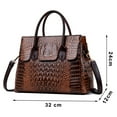 thumbnail image 2 of PIKADINGNIS Women Handbag Genuine Leather Bags Women Crocodile Luxury Handbags Women Bags Designer Crossbody Bags Female Retro Tote Handbags, 2 of 6