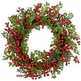 thumbnail image 2 of Northlight Berry and Boxwood Artificial Christmas Wreath - 18" - Unlit, 2 of 6