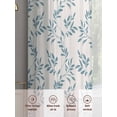 thumbnail image 6 of Blue Leaf Sheer Curtains 2 Panels Set Vintage Farmhouse Botanical Plant Linen Sheer Window Curtains Light Filtering Rod Pocket Voile Drapes for Bedroom Living Room 52"X96", 6 of 8