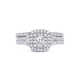 thumbnail image 2 of 10kt White Gold Round Diamond Bridal Wedding Ring Band Set 1 Cttw, 2 of 4