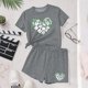 thumbnail image 4 of Vestido de manga corta para niños Día de San Patricio impreso de dos piezas Conjunto de cuello redondo con pantalones cortos, blusa de manga corta, 4 of 6