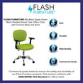 thumbnail image 3 of Mid-Back Apple Green Mesh Padded Swivel Task Chair with Chrome Base and Arms, 3 of 6