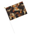thumbnail image 3 of Handheld Flag Double-Sided Hand Waving Flag 8.2×5.5in Used For Team Activities Or Decoration In Decorative Places Plaid Fall Camo Brown_3 Six Piece, 3 of 8