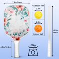 thumbnail image 4 of Pickleball Paddles Set Of 2, Fiberglass Surface, Spring Flowers Floral Print, 4 Balls & Bag, 4 of 5