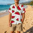 thumbnail image 2 of IWRICH Hawaiian Plus Size Shirt for Men Tropical Shirts Summer Beach Button down Short Sleeve Floral Vacation Tops 09-White M, 2 of 4
