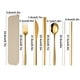 thumbnail image 3 of Juego portátil de cubiertos de acero inoxidable con estuche - Utensilios de camping de 7 piezas, incluyendo cuchillo, tenedor, cuchara, palillos y pajita para viajar, picnic al aire libre, 3 of 6