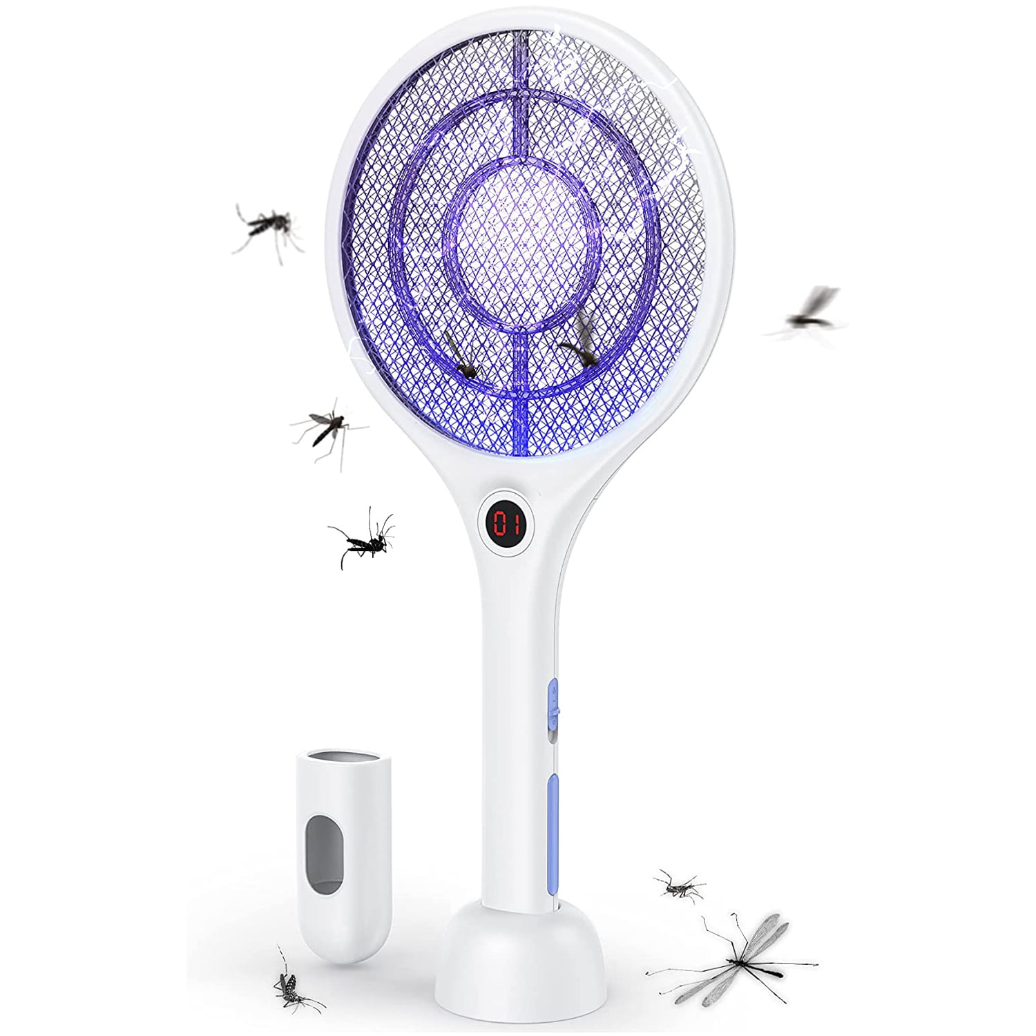 Electric Mosquito Swatter Powerful High Quality Racket Style Insect Bat 50cm 