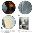 thumbnail image 3 of Designart "Church and Harbor Boat Sunset Grey Coastal Serenity" Coastal Canvas Wall Art - Coastal Grey Coastal Sunset Hallway Wall Art Decor, 3 of 6