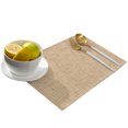 thumbnail image 6 of Khaki Placemats Set of 6 Rustic Farmhouse Solid Color Place Mats Indoor Wipeable Table Mats Washable Cloth Dining Table Placemats for Kitchen Holiday Party Home Decor 13x19 Inch, 6 of 7