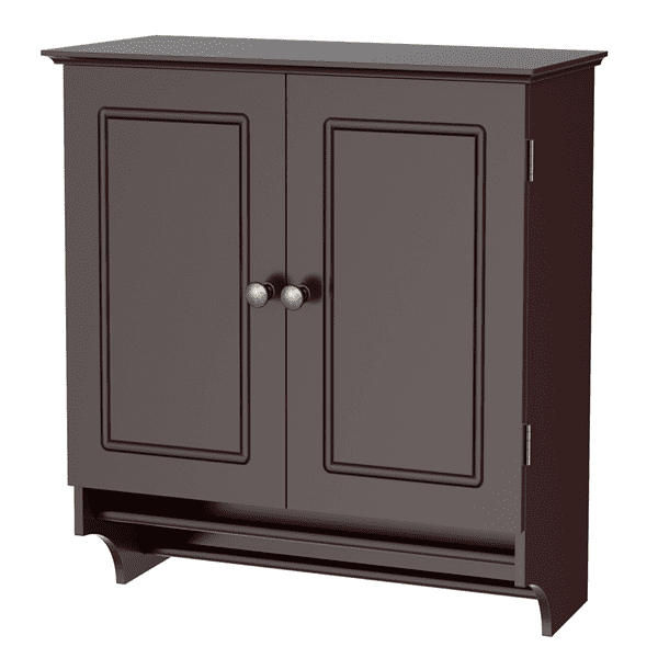 2 Door Bathroom Wall Cabinet Storage Shelf Espresso 2 Door Bathroom Wall Cabinet Storage