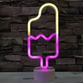 thumbnail image 1 of Popsicle LED Night Light with Base - Battery Operated or USB Neon Lights - Light Decoration for Christmas, Birthday Party, Living Room, Bedroom, Kids Table, 1 of 5