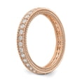 thumbnail image 4 of 14K Rose Gold Ring Band Eternity Diamond Round Polished 3 4CT Milgrain Edge , Size 6, 4 of 4