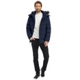 thumbnail image 5 of Wantdo Men's Hooded Coat Quilted Winter Coat Thicken Recycled Winter Puffer Parka Jacket Navy L, 5 of 10