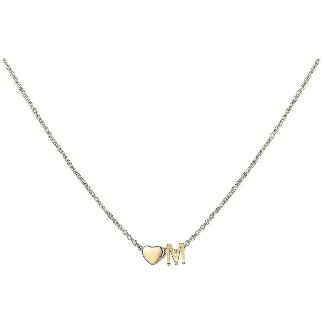 Collar Elegante con inicial de 26 letras Yashi Forma de corazón joyería mujer niña regalo amistad M