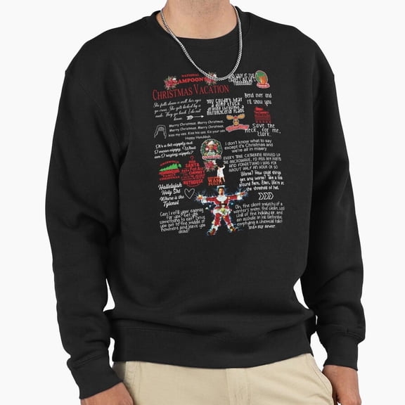 National Lampoons Christmas Vacation Unisex Sweatshirt Funny Family Holiday Retro Graphic - Relaxed Look G8610, Up to Size 5XL