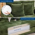 thumbnail image 5 of GARVEE 60" Chaise Lounge Chair Indoor,Oversized Boneless Sofa Bed with Charging Station&Cup Holders & Throw Pillows,Deep Seat Sleeper Couch Reading Chairs,Green, 5 of 9