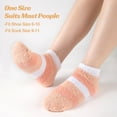 thumbnail image 7 of EALLCO Women's Plush Socks Winter Warm Fluffy Slippers Comfortable Sleep Socks for Women 6 Pairs, 7 of 7