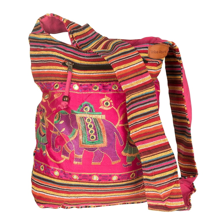 Deep Floral Small Hobo Shoulder Bag - Handmade Handbag - Unique