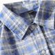 thumbnail image 4 of Mens Manga Corta Botón Abajo Camisas Cuadrado Gira Abajo Cuello Casual Camisa para Hombres, Blusa de Verano de Poliéster, 4 of 7
