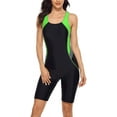 thumbnail image 3 of Women's Boyleg One Piece Swimsuit Racerback Athletic Bathing Suit, 3 of 6