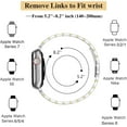 thumbnail image 5 of REQO Metal Bands Compatible with Apple Watch Band 41mm 40mm 38mm 42mm/44mm/45mm/49mm/46mm, Dressy Stainless Steel Chain Strap for Men iWatch Series Ultra/Ultra2/9/8/7/6/5/4/3/2/1 SE, 5 of 7