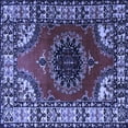 thumbnail image 1 of Ahgly Company Indoor Square Medallion Blue Traditional Area Rugs, 5' Square, 1 of 4