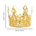 thumbnail image 2 of Small Rhinestone Crown Cake Ornament Alloy Tiara Cake Decoration for Birthday Party (Golden), 2 of 9