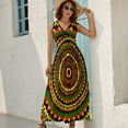 thumbnail image 5 of Rasta Tie Dye Time Warp Dress Fashion Boho Beach Long Dresses Female Party Printed Maxi Dress, 5 of 9