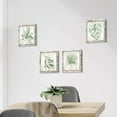 thumbnail image 2 of Green Leaves Prints Wall Art: Rustic Wooden Background Palm Tree Leaf Simple Life Painting for Bathroom Wall Decor (12 X 12 X 4), 2 of 6