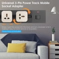 thumbnail image 1 of Universal 3-Pin Track Sockets Power Track Socket Outlet Versatile Electric Mobile Track Socket Power Track Adapter, 1 of 5
