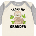 thumbnail image 4 of Inktastic Cute Sloth I Love My Grandpa with Green Leaves Boys or Girls Long Sleeve Baby Bodysuit, 4 of 5