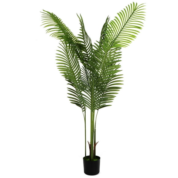 Planta artificial de interior, palmera falsa grande, planta artificial en maceta, decoración realista para oficina y sala de estar.