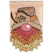 Dicksons Magnolia Garden Outdoor Flag Decoration For Garden, Yard, Or Walkway Standard 13 x 18, Weather Resistant Polyester, Whimsical Fall Leaves Gnome