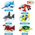 thumbnail image 2 of Juego de 24 tarjetas de San Valentín con bloques de construcción de animales marinos, 2 of 7