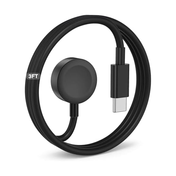 YJJSKEJI for Apple Watch Charger USB C Cable Magnetic iWatch Charger Fast Charging Cord Portable Compatible with Apple Watch Series Ultra 2/Ultra/9/8/7/6/SE/SE2/5/4/3-[3.3F-Black]